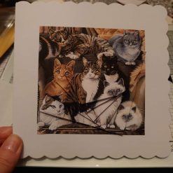 Cats, cats and more cats, 3D twister decoupage handmade card