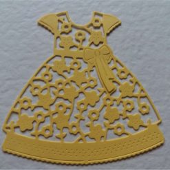 Tattered Lace Floral Dress Card Craft x 4 Yellow Die-cut Toppers Embellishments 2 Tattered Lace Floral Dress Card Craft x 4 Yellow Die-cut Toppers Embellishments 2