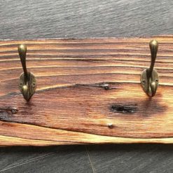 Handcrafted from reclaimed wood, rustic coat hook/ key rack