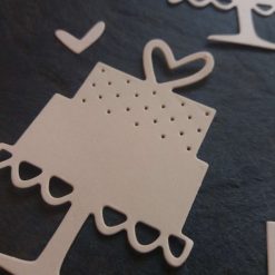 Wedding Cake Card Craft x 5 Peach Die-cut Toppers Embellishments 3 Wedding Cake Card Craft x 5 Peach Die-cut Toppers Embellishments 3