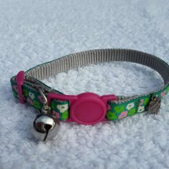 Pink and Green Cat Collar
