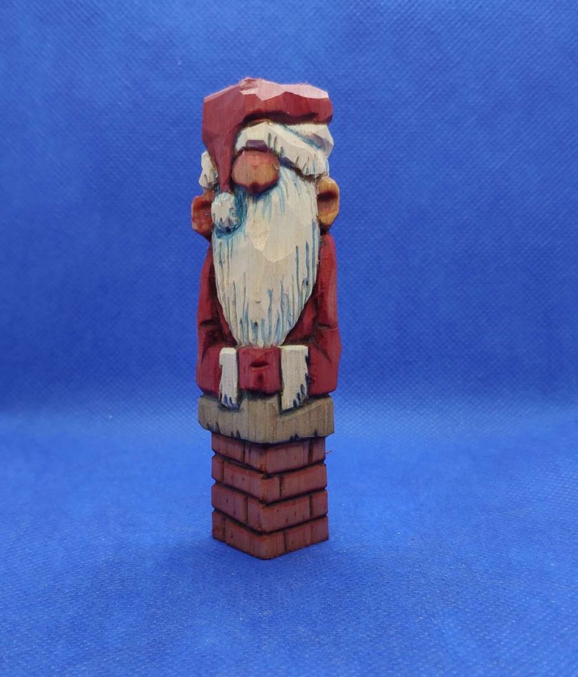Santa Stuck In A Chimney - wooden Xmas/Christmas decoration