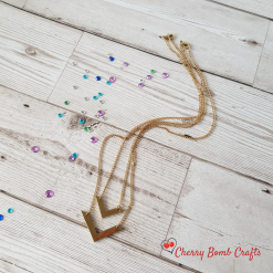 V Shaped gold plated stacker necklaces